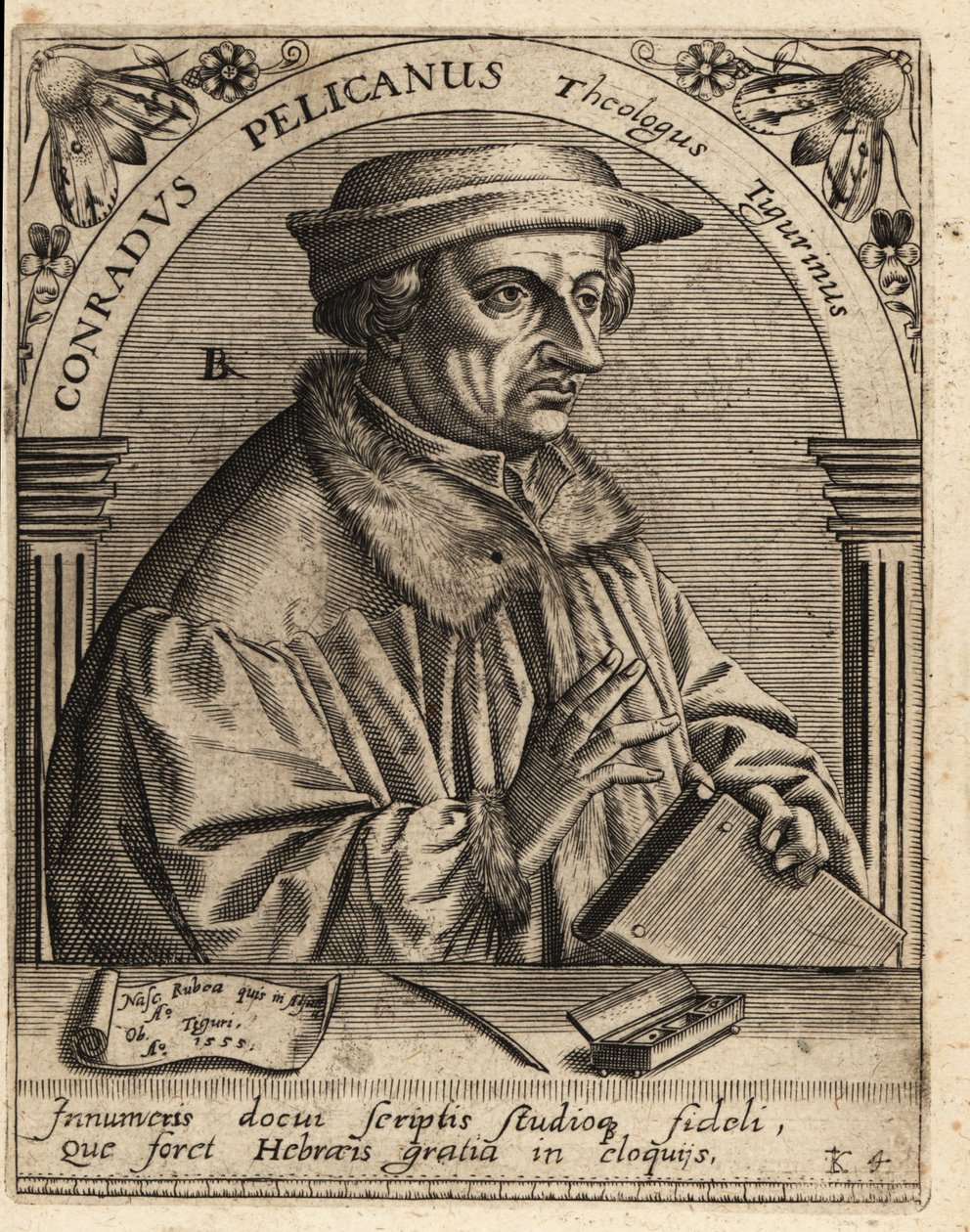Konrad Pellikan autorstwa Theodore de Bry