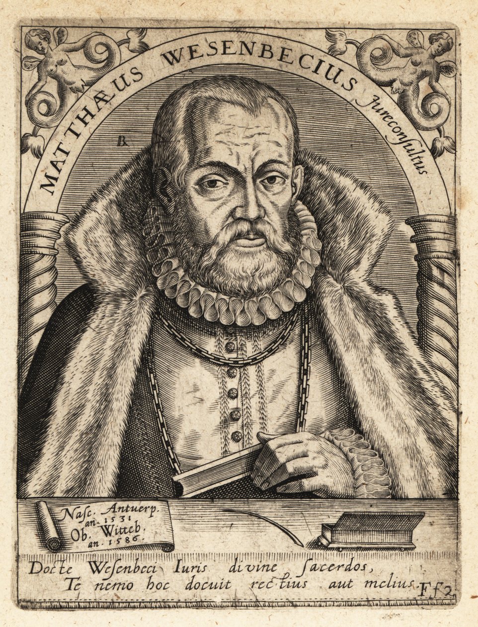 Mateusz Wesenbeck autorstwa Theodore de Bry