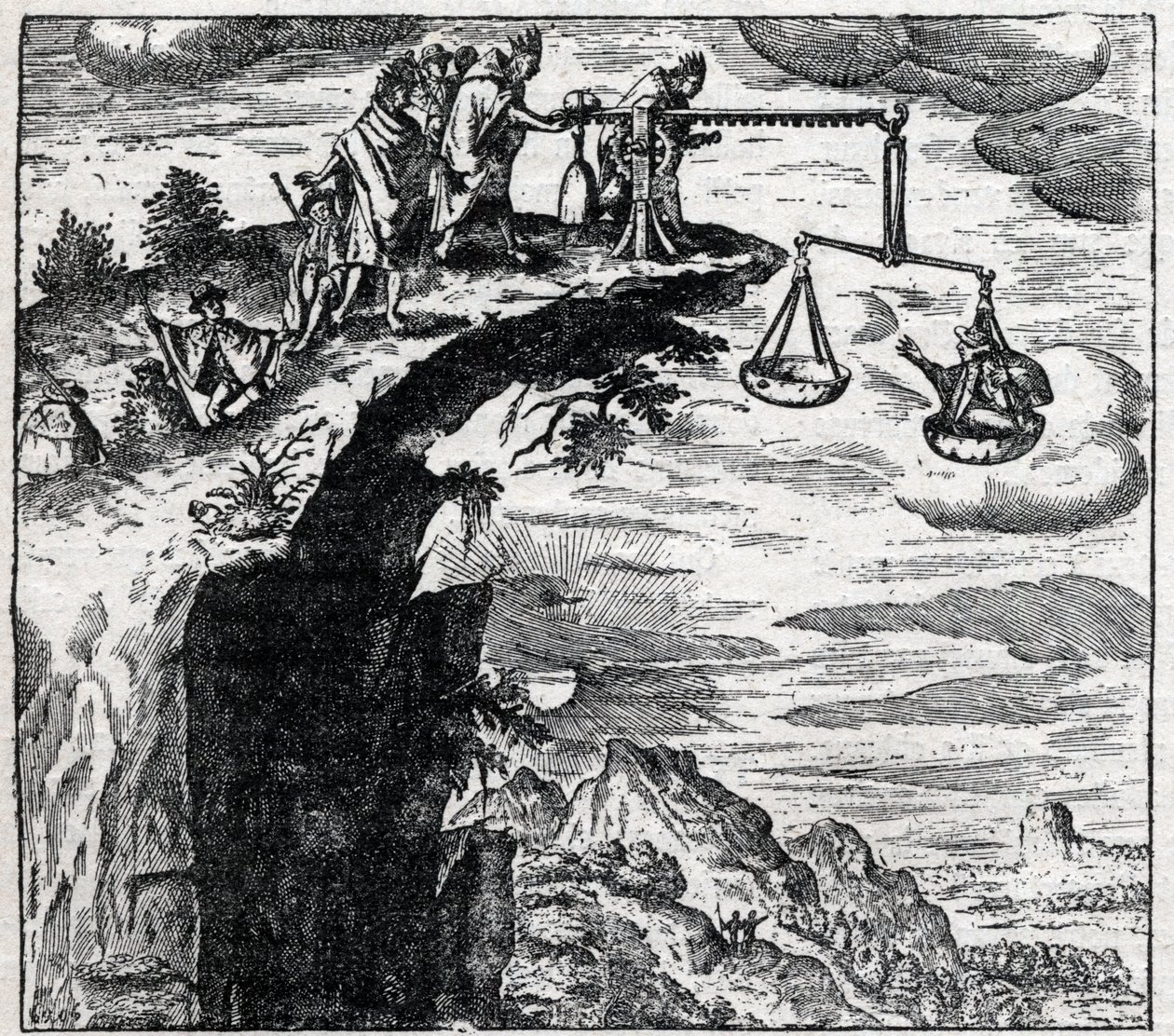 Metoda wymuszenia zeznań od przestępcy w Ameryce Południowej w czasie przybycia Hiszpanów; z „Podróży” Teodora de Bry (1528-1598) autorstwa Theodore de Bry
