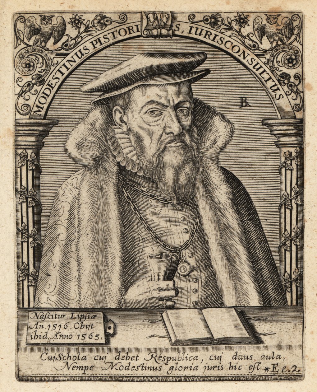 Modestinus Piekarz autorstwa Theodore de Bry