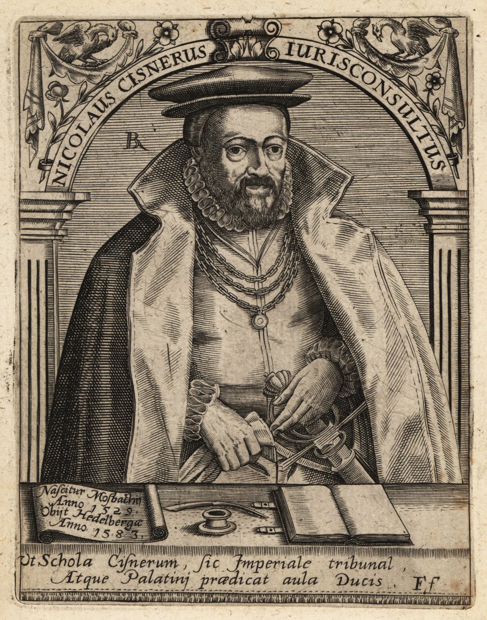 Nikolaus Cisnerus autorstwa Theodore de Bry