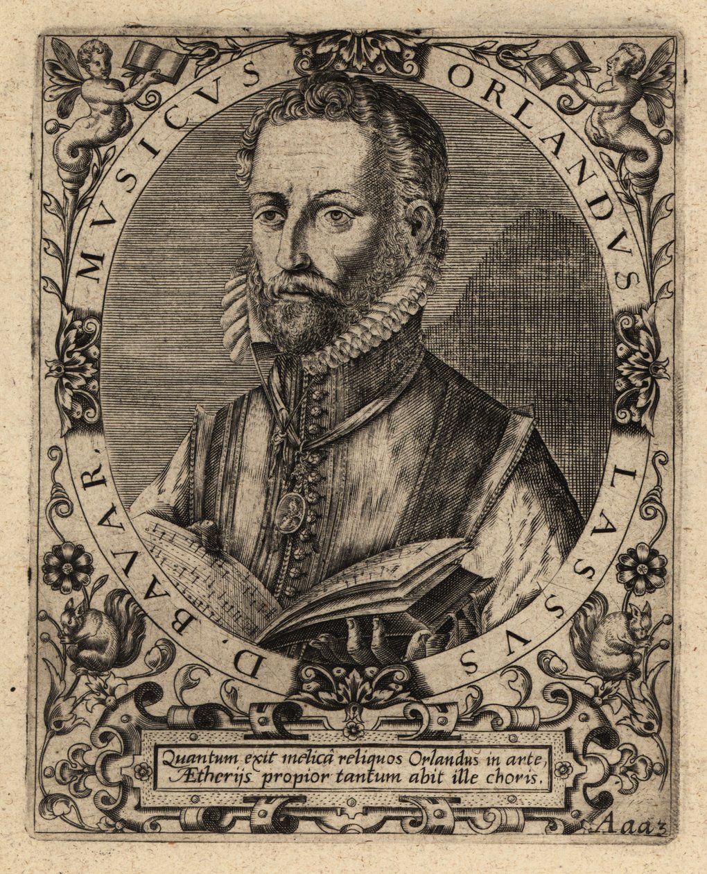 Orlande de Lassus, kompozytor polifoniczny. autorstwa Theodore de Bry