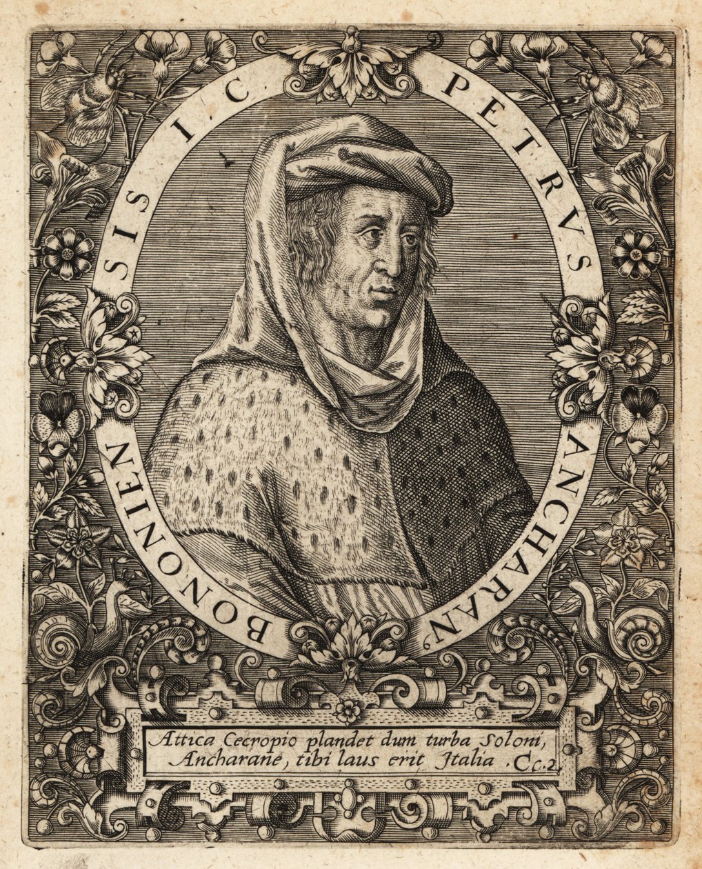 Piotr z Ancarano, ok. 1333-1416, włoski prawnik. autorstwa Theodore de Bry