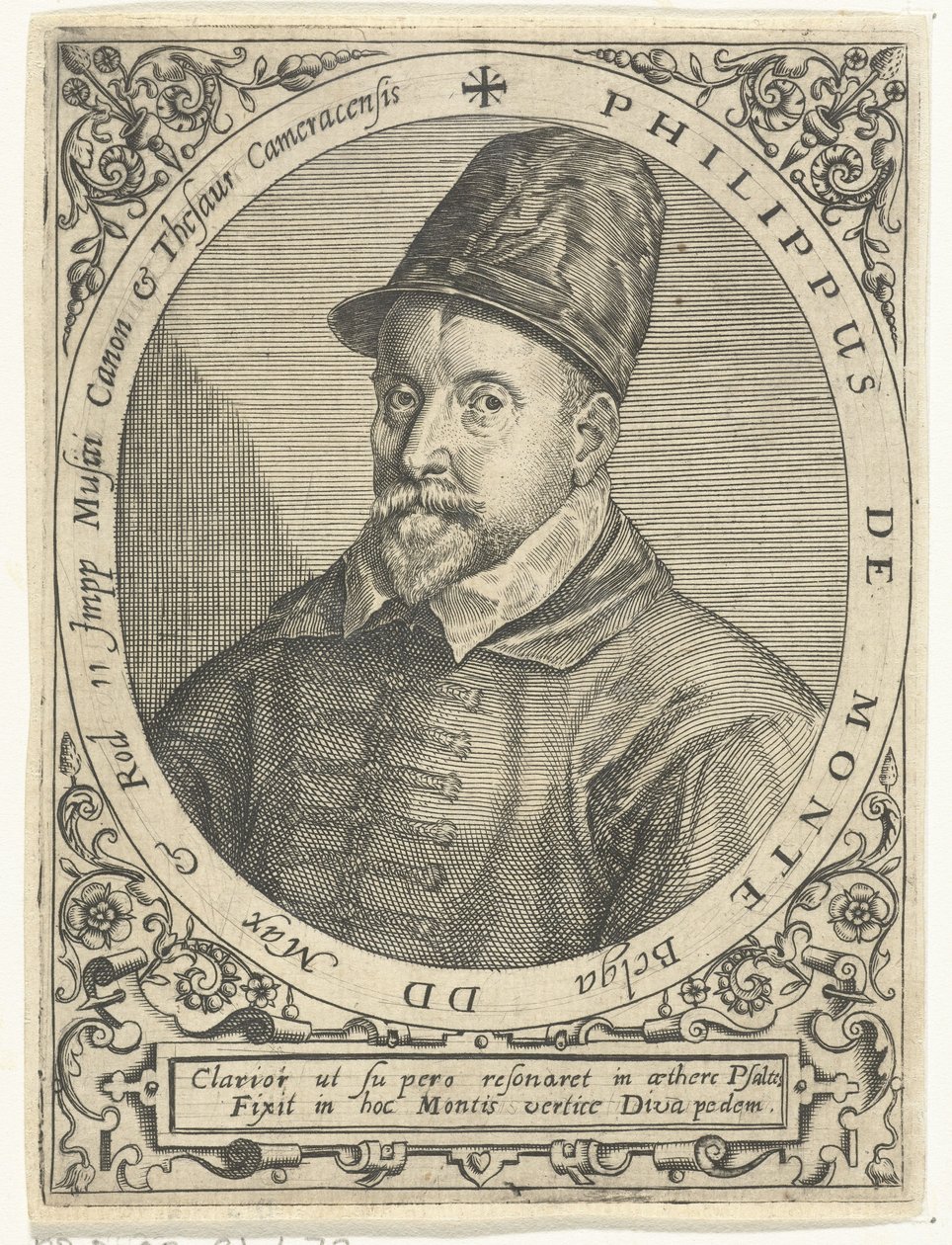 Portret kompozytora Philippe de Monte (1521-1603) autorstwa Theodore de Bry