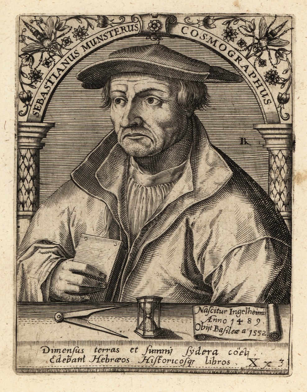 Sebastian Munster, niemiecki kosmograf. autorstwa Theodore de Bry