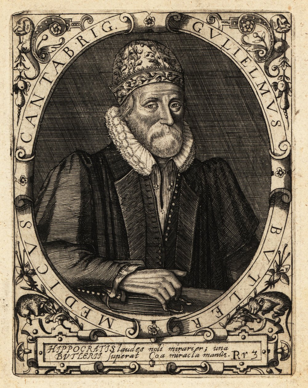 William Butler, angielski naukowiec autorstwa Theodore de Bry