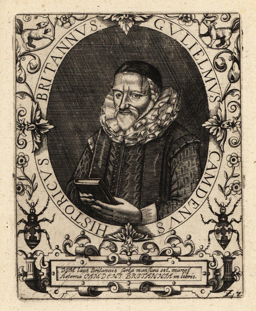 William Camden, angielski antykwariusz. autorstwa Theodore de Bry