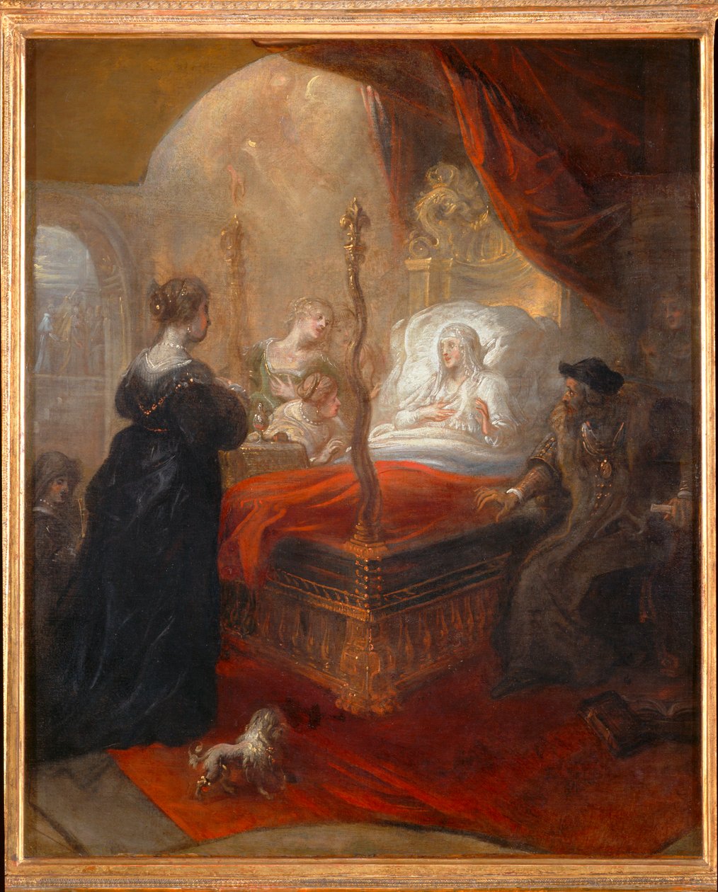 Święty Franciszek z Paoli przepowiada syna Ludwice Sabaudzkiej ... autorstwa Theodore van Thulden