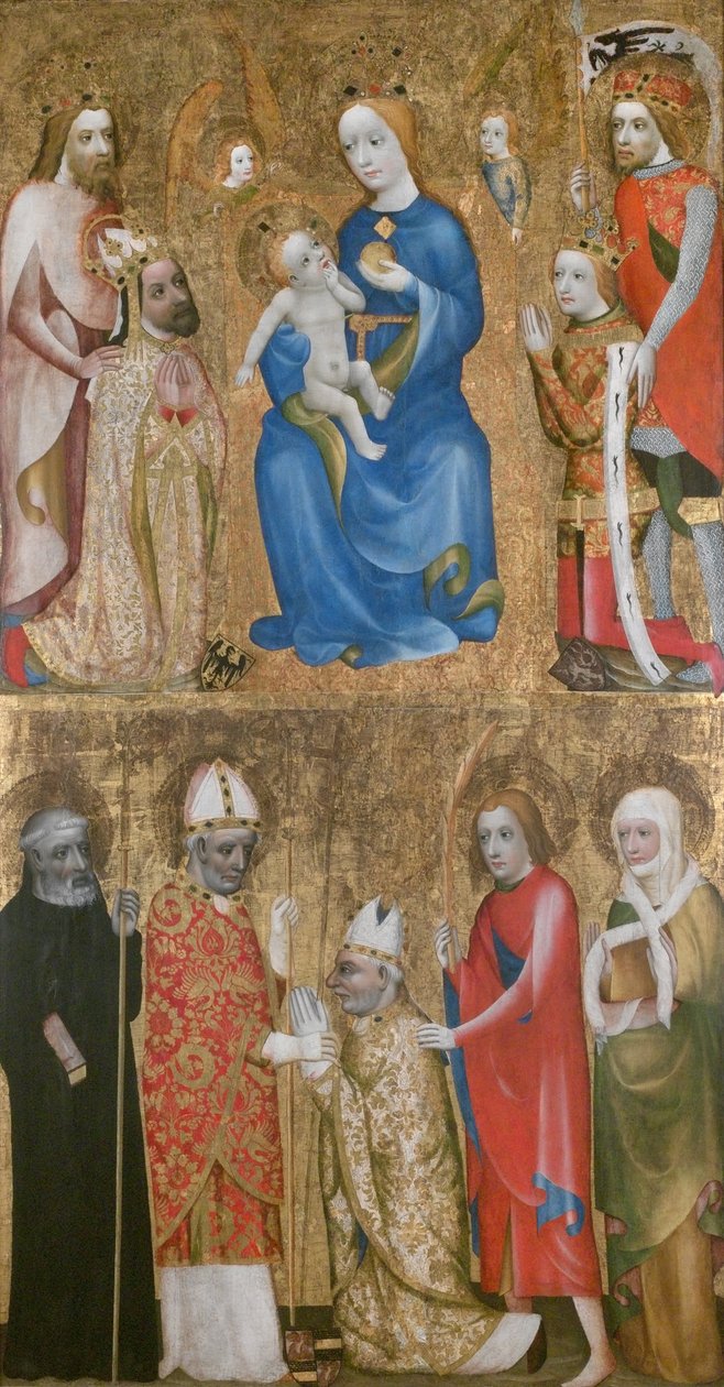 Obraz wotywny arcybiskupa Jana Ocko z Vlasim, ok. 1370 autorstwa Theodoric of Prague,