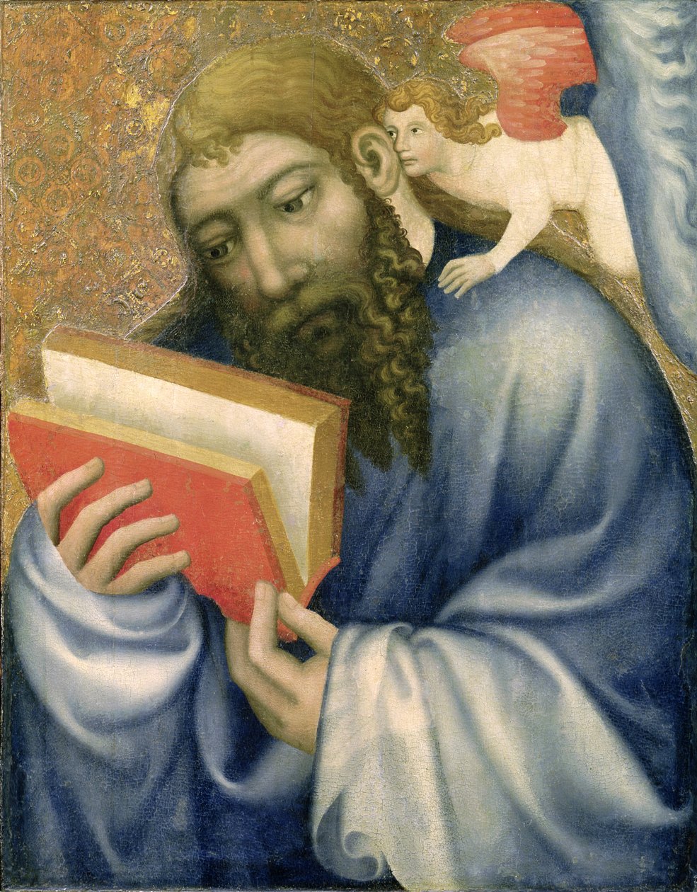 Św. Mateusz, z kaplicy zamku Karlstejn, ok. 1365 (tempera na desce) autorstwa Theodoricus of Prague