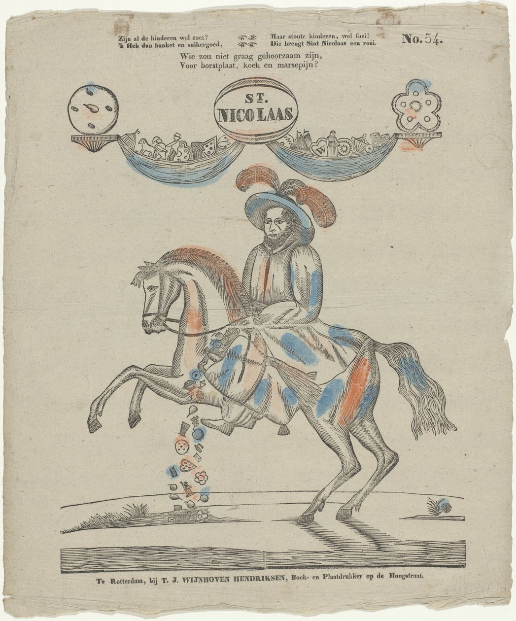St. / Nicolaas (tytuł na obiekcie) autorstwa Theodorus Johannes Wijnhoven Hendriksen