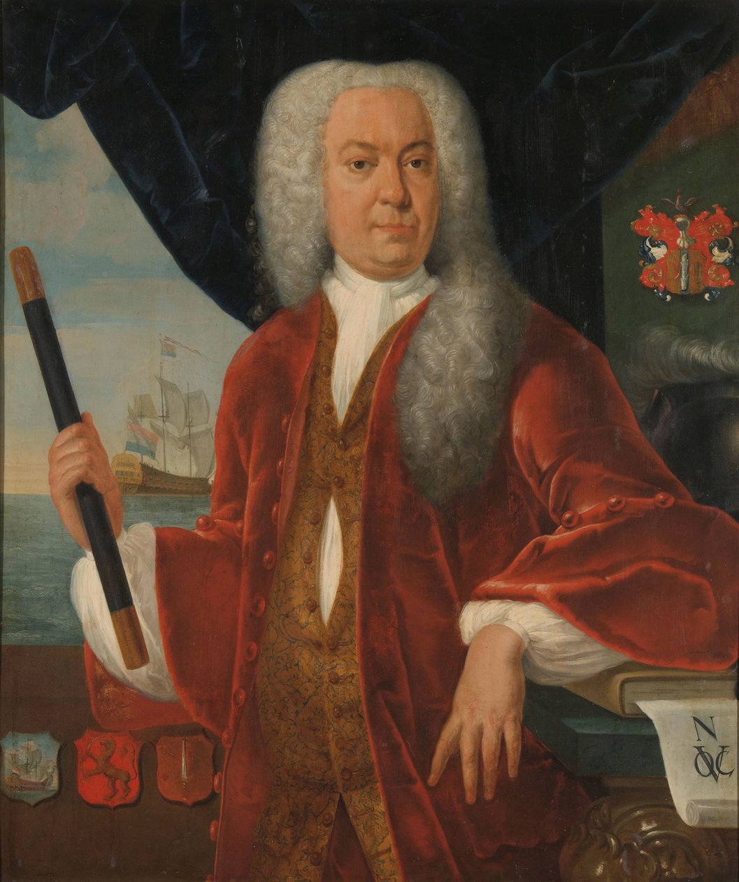 Adrian Valckenier (1737-1741) Portret Adriaana Valckeniera, gubernatora generalnego Holenderskiej Kompanii Wschodnioindyjskiej autorstwa Theodorus Justinus Rheen