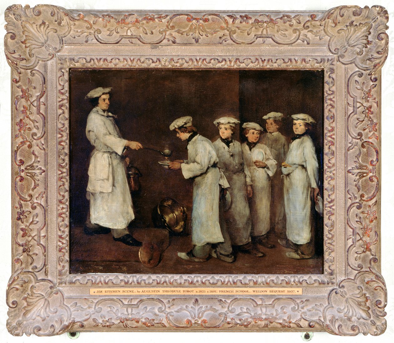 Scena kuchenna, początek lat 60. autorstwa Theodule Ribot