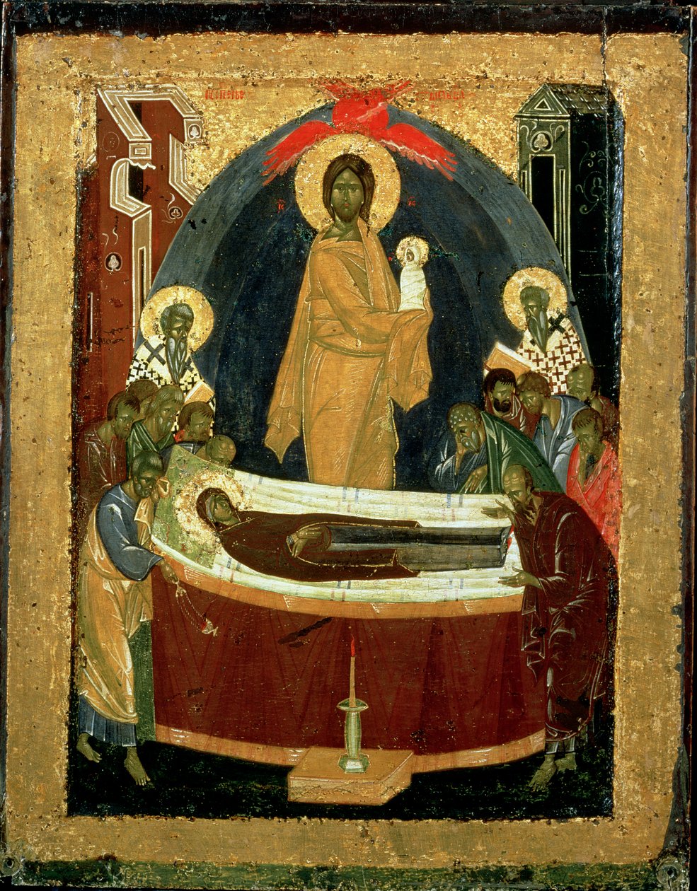 Zaśnięcie, ok. 1392 (tempera na panelu) autorstwa Theophanes the Greek