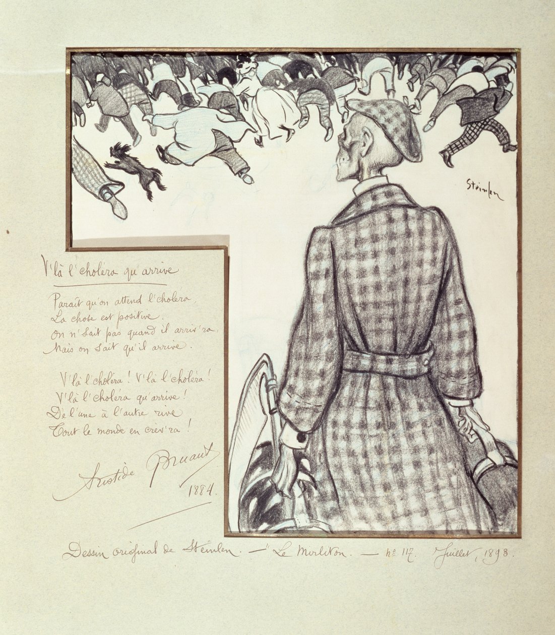 Nadchodzi cholera, 1898 autorstwa Théophile Alexandre Steinlen