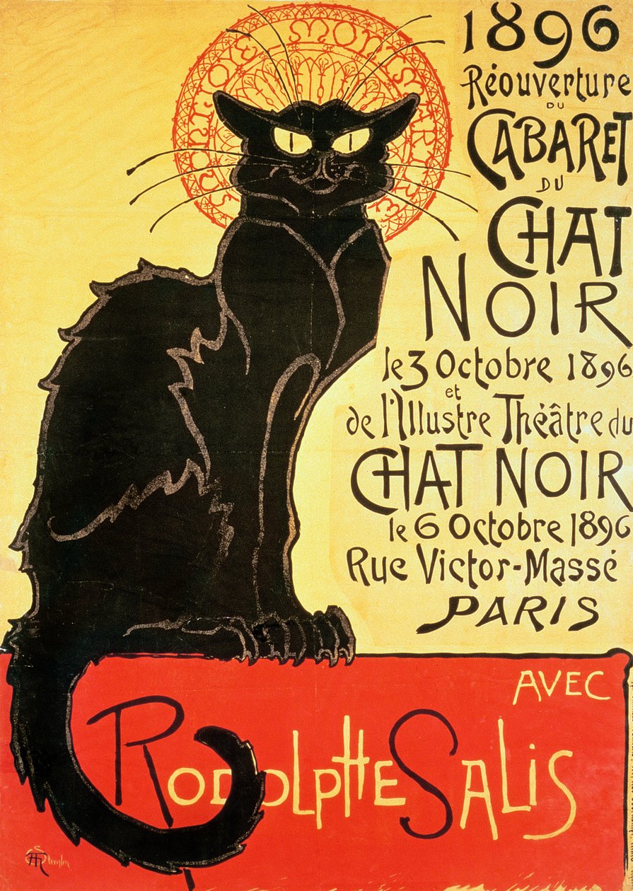 Ponowne otwarcie kabaretu Chat Noir, 1896 autorstwa Théophile Alexandre Steinlen