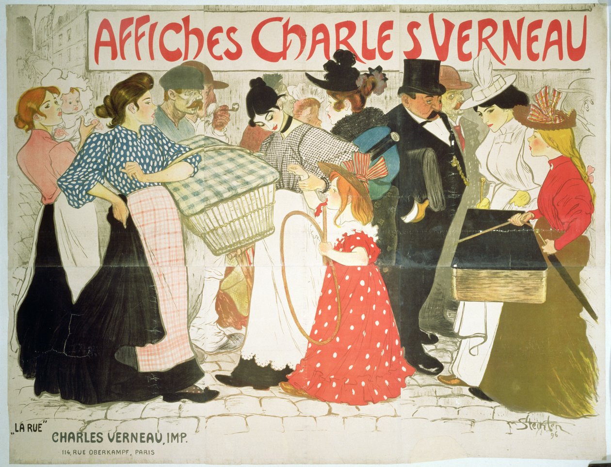 „Ulica”, plakat dla drukarza Charlesa Verneau, 1896 autorstwa Théophile Alexandre Steinlen