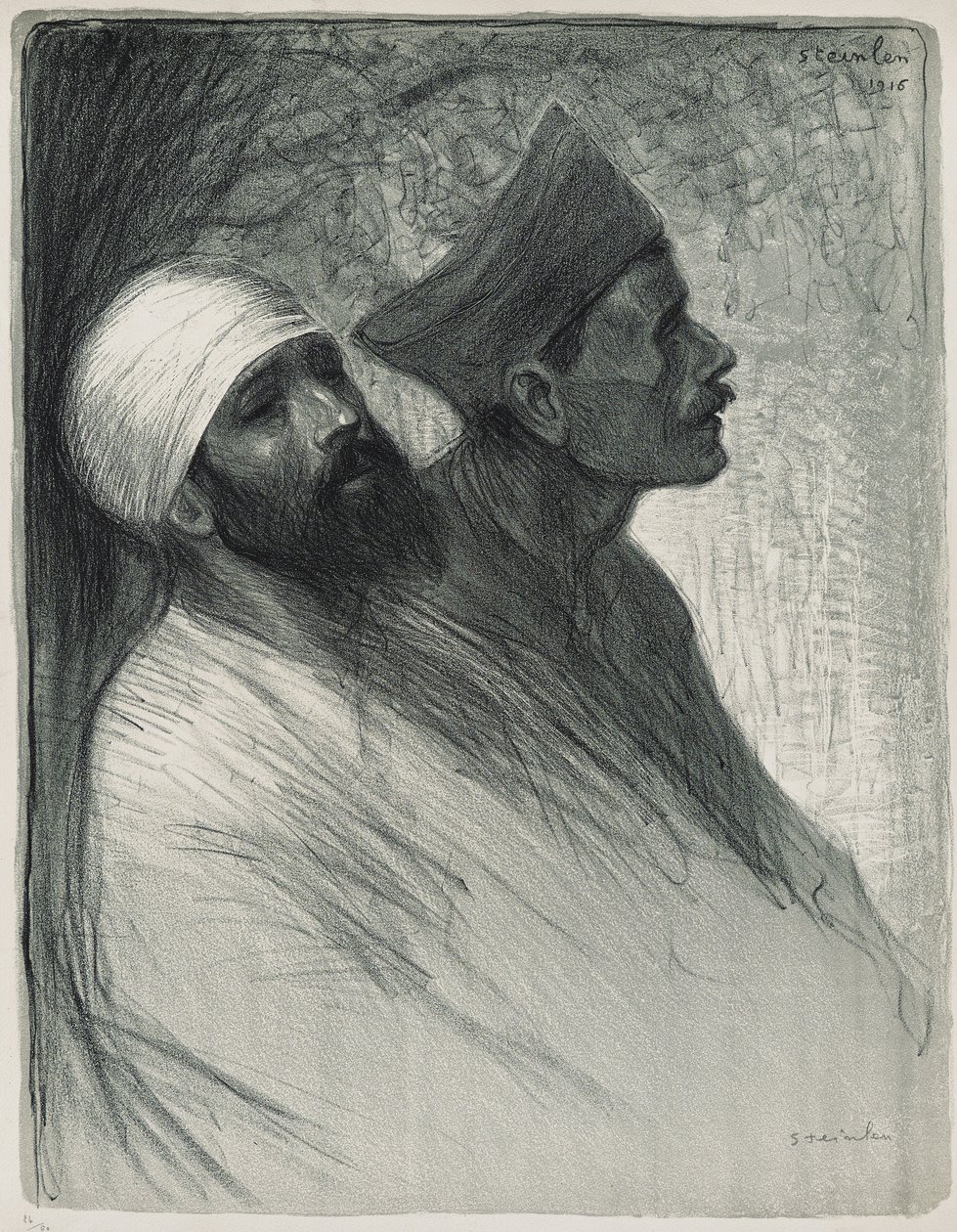 Bez tytułu, 1916 (litografia transferowa na papierze tkanym) autorstwa Théophile Alexandre Steinlen