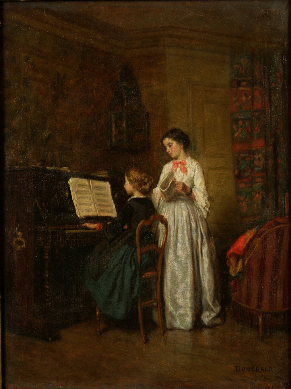 Lekcja muzyki autorstwa Theophile Emmanuel Duverger