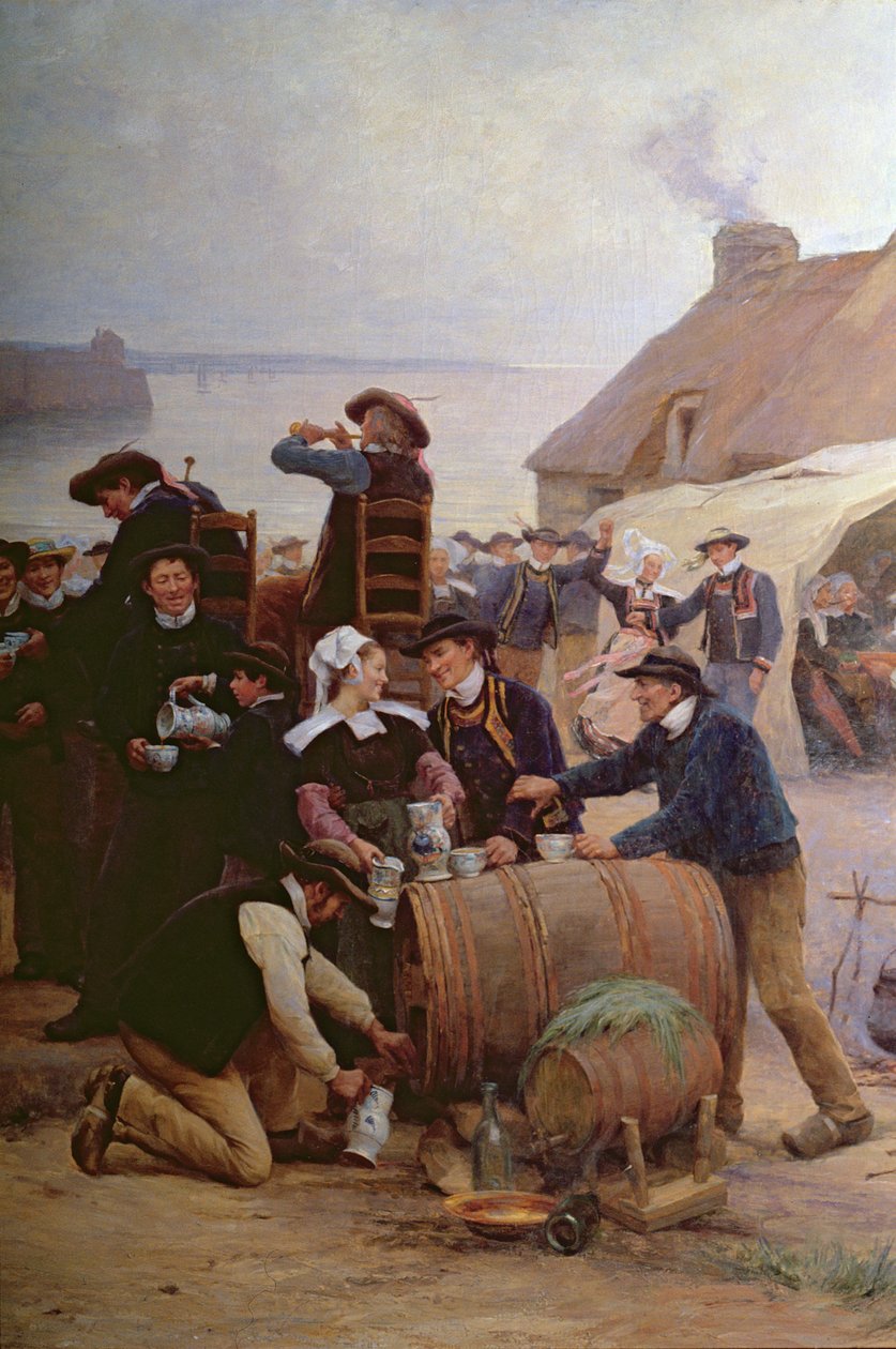 Ułaskawienie w Bretanii (detal) (zob. też 164315, 164317) autorstwa Theophile Louis Deyrolle
