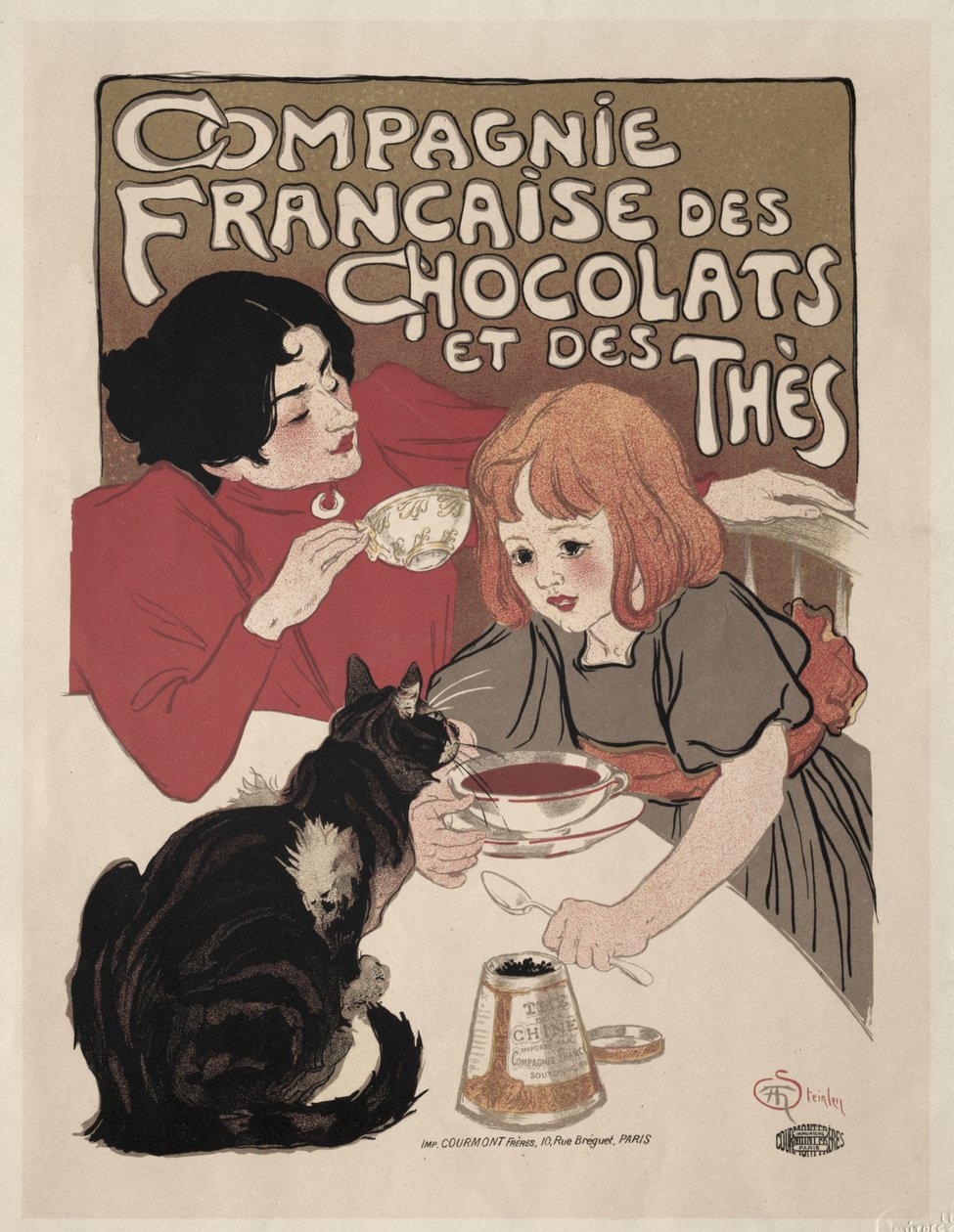 Compagnie Française des Chocolate et des Thés autorstwa Théophile Alexandre Steinlen