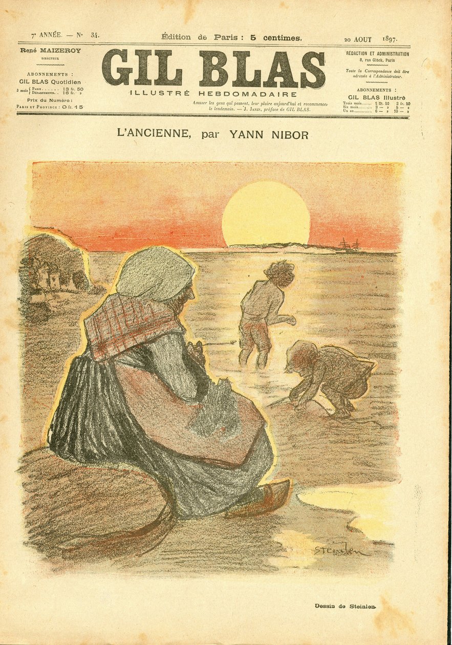 Okładka „Gil Blas”” autorstwa Théophile Alexandre Steinlen