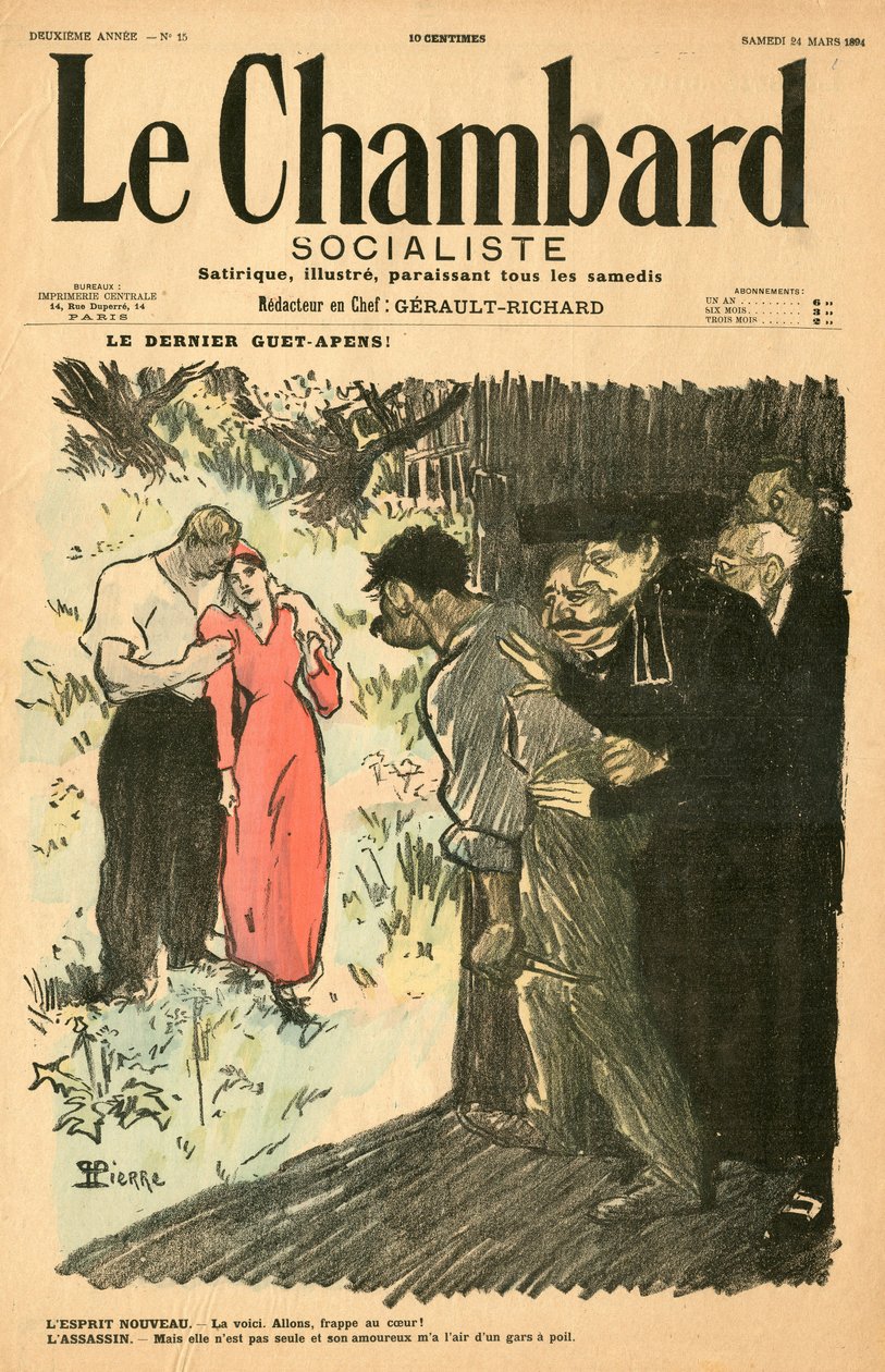 Okładka „Socjalistycznego Chambarda”, Satyrycznej w Kolorach autorstwa Théophile Alexandre Steinlen