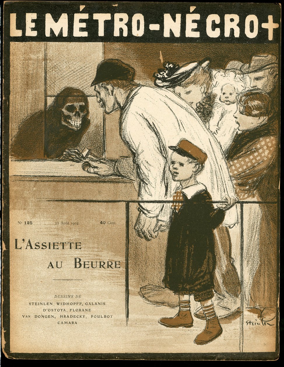 Okładka „The Butter Plate”, numer 125, Satirique en Colors autorstwa Théophile Alexandre Steinlen