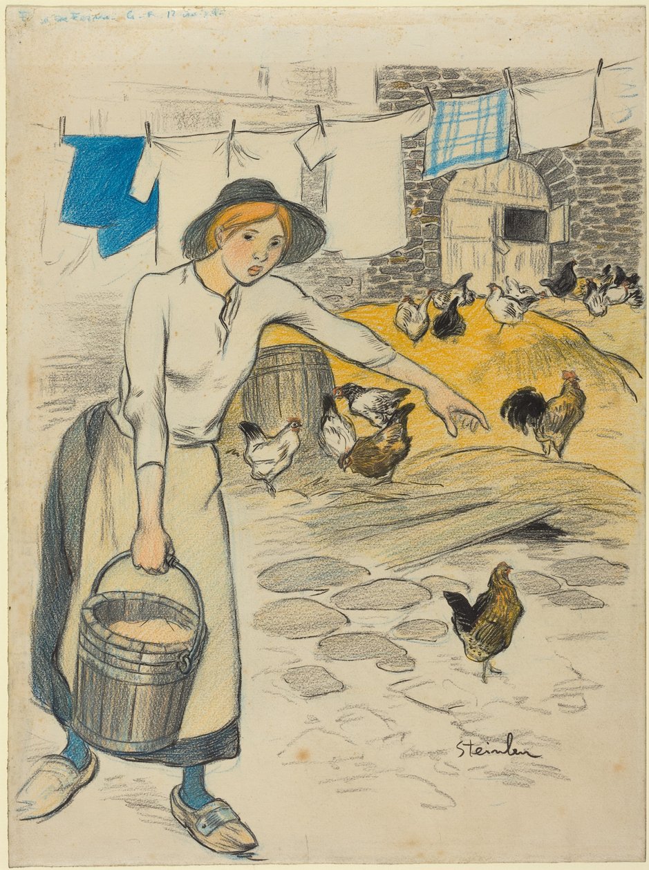 Dziewczyna z gospodarstwa autorstwa Théophile Alexandre Steinlen