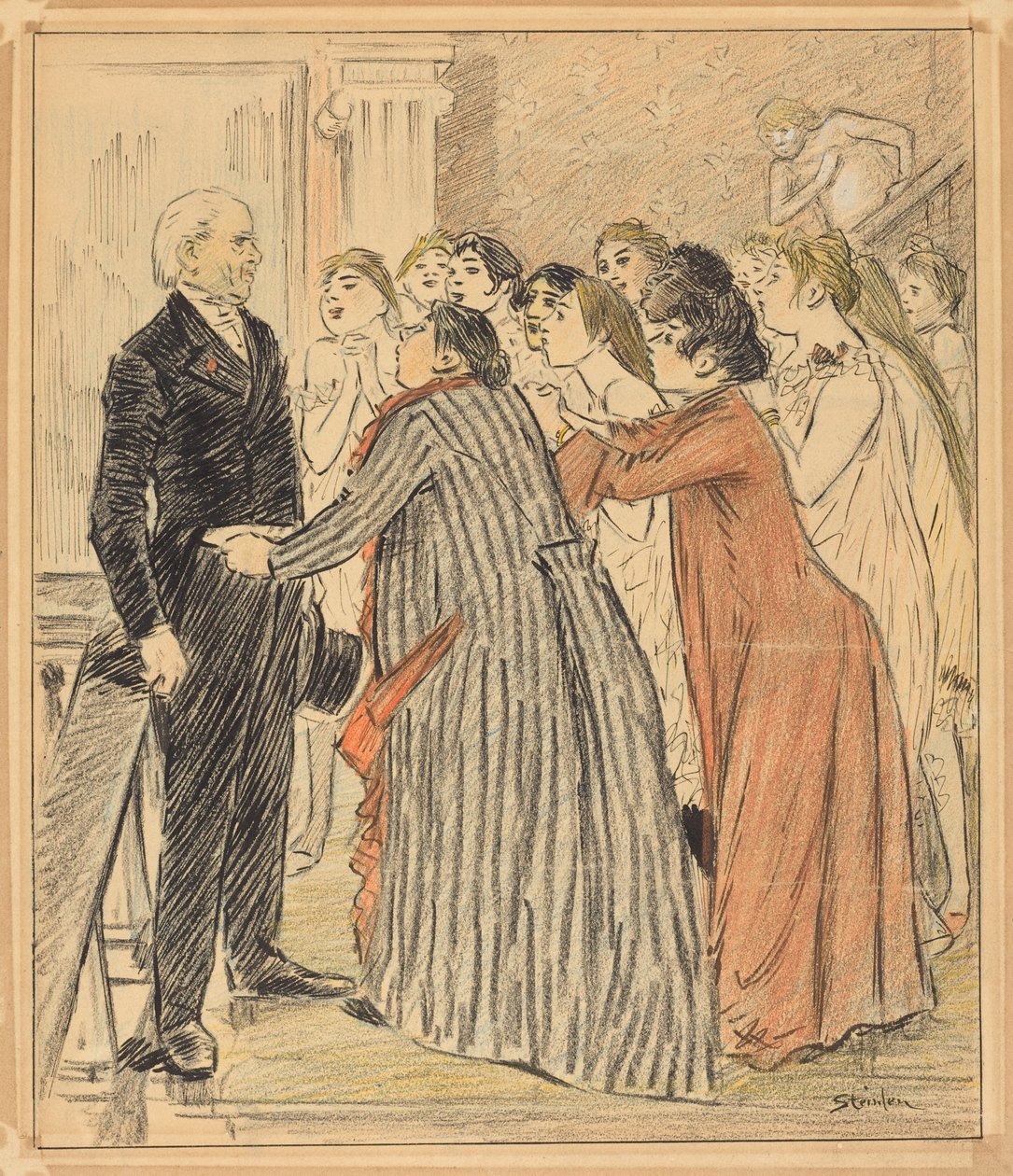 Przygoda starego dziekana autorstwa Théophile Alexandre Steinlen