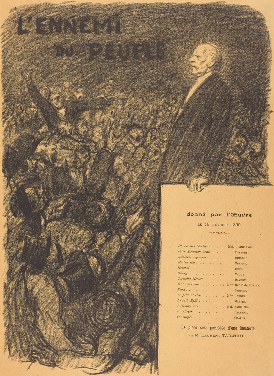 Wróg ludu autorstwa Théophile Alexandre Steinlen