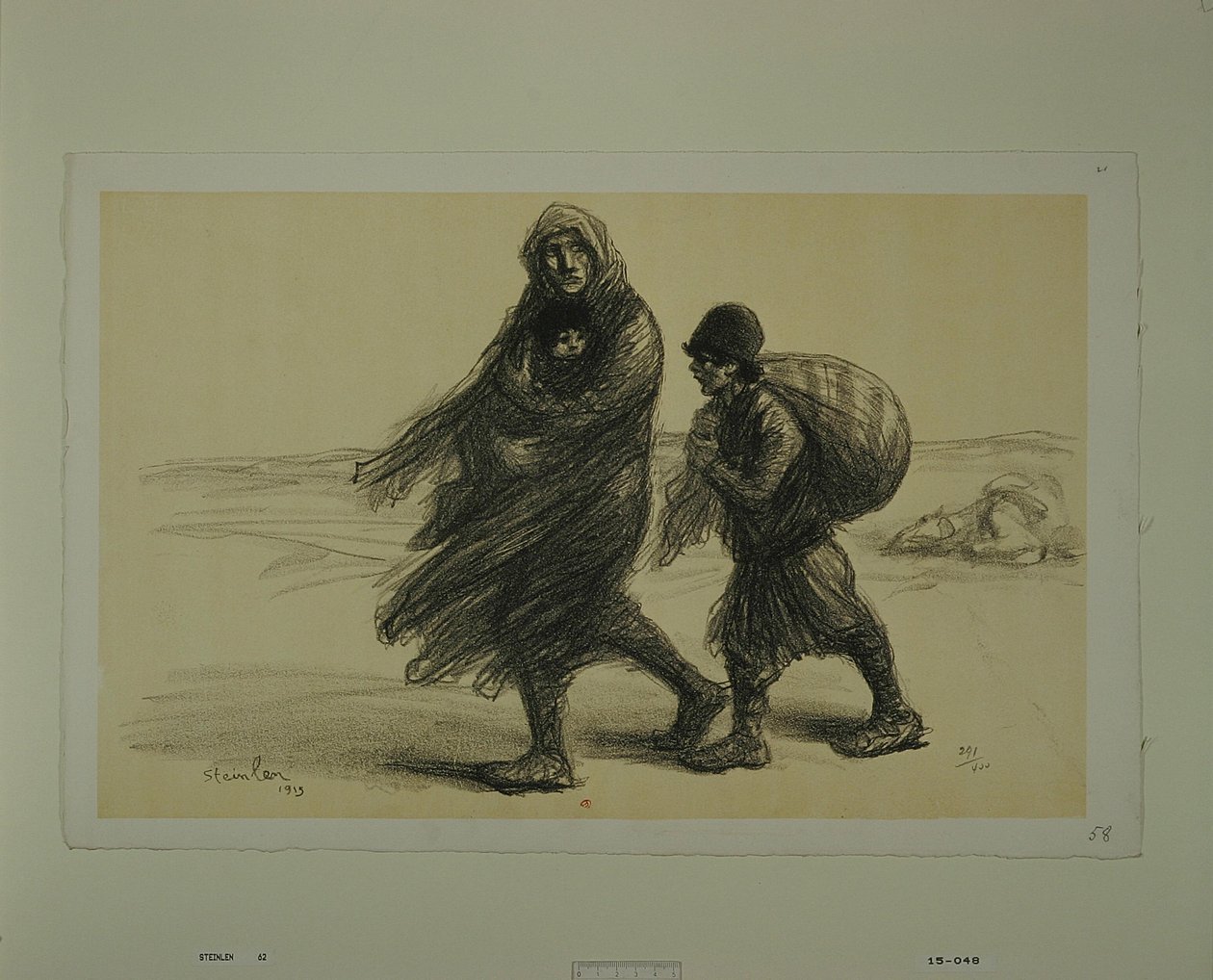Serbski exodus autorstwa Théophile Alexandre Steinlen