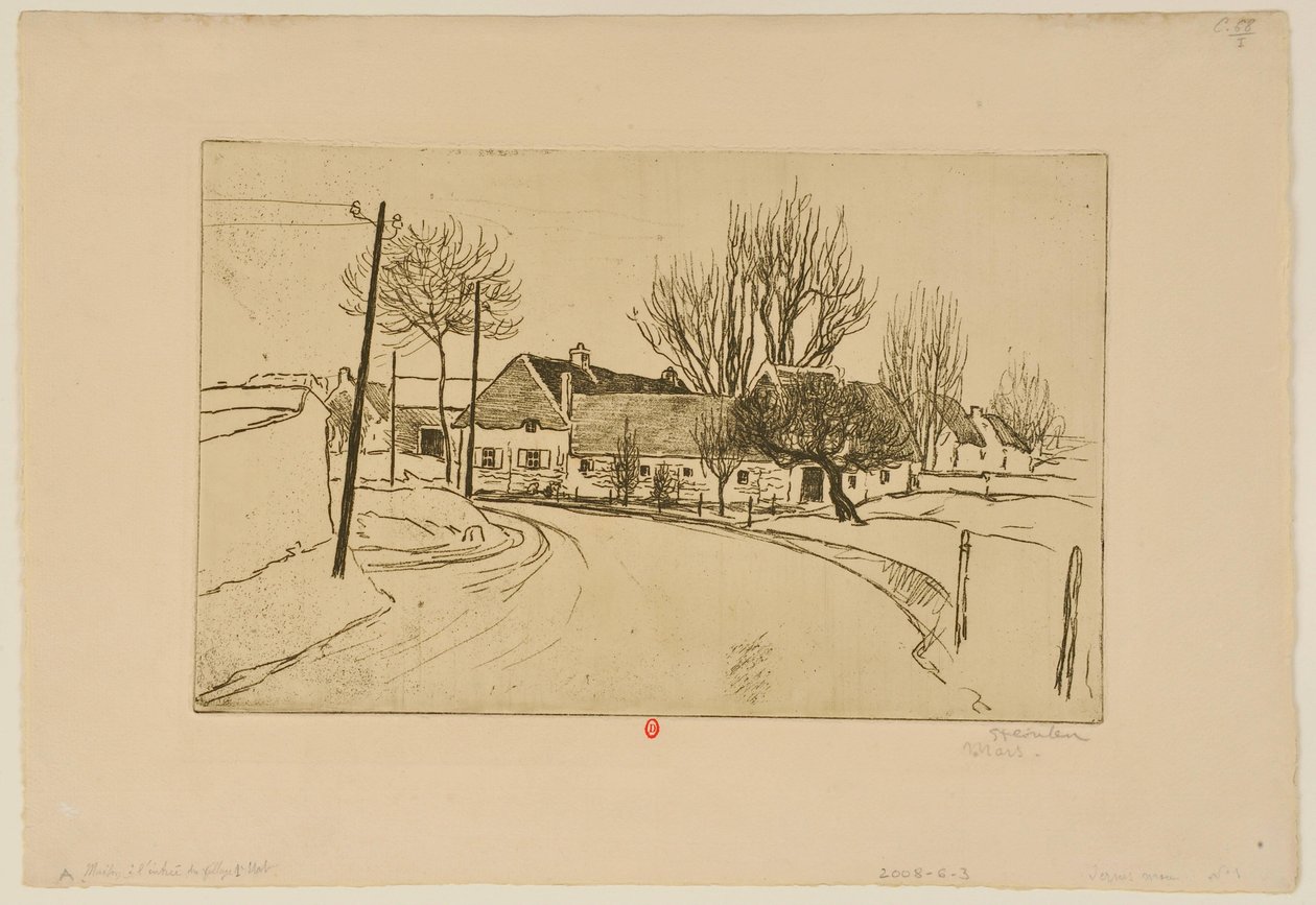 Dom przy wjeździe do wsi autorstwa Théophile Alexandre Steinlen