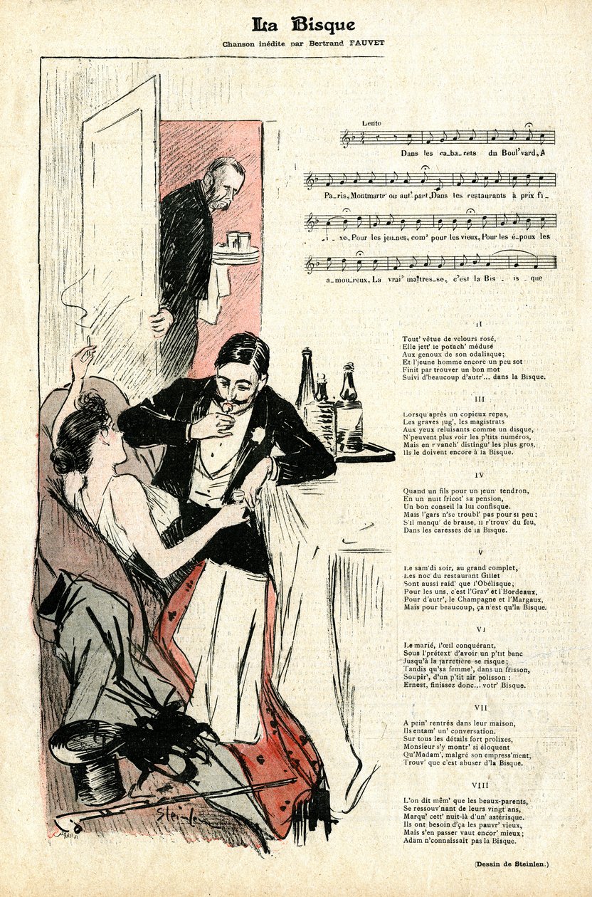 Ostatnia strona magazynu Gil Blas nr. 4 stycznia 22 autorstwa Théophile Alexandre Steinlen