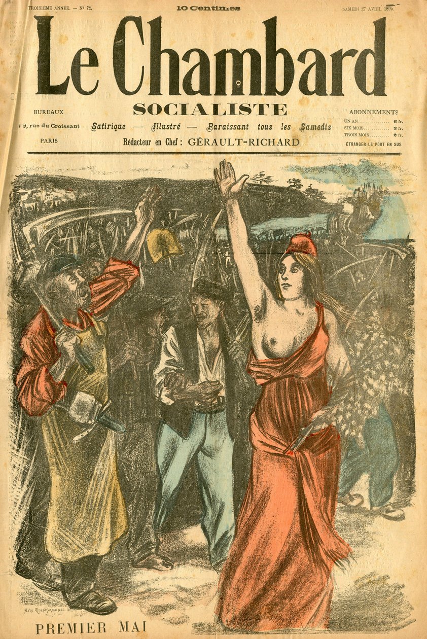 Le Chambard Socialiste, numer 72, Satyryczny w kolorach autorstwa Théophile Alexandre Steinlen
