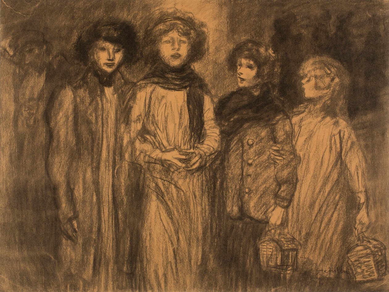 Szyjące dziewczęta autorstwa Théophile Alexandre Steinlen