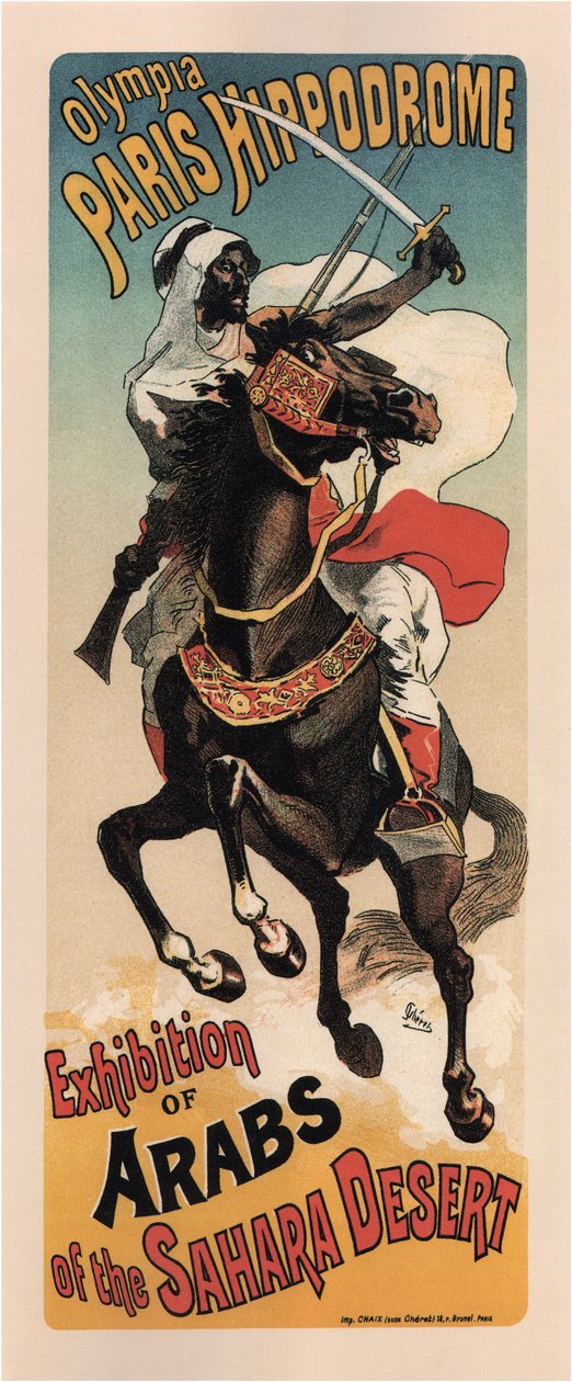 Olympia Paris Hipodrom: Wystawa Arabów autorstwa Théophile Alexandre Steinlen
