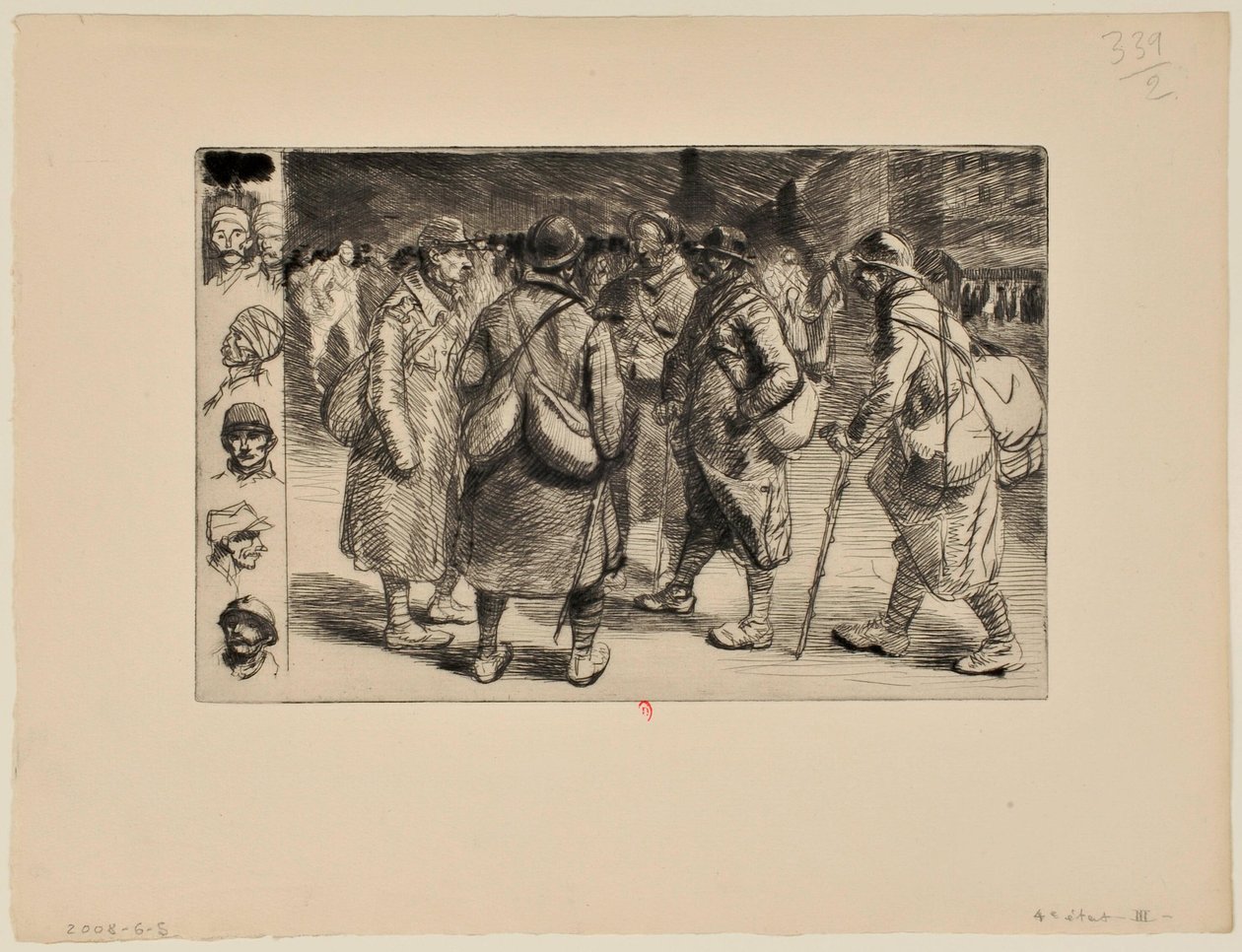 [Żołnierze na przepustce, nr 1] autorstwa Théophile Alexandre Steinlen