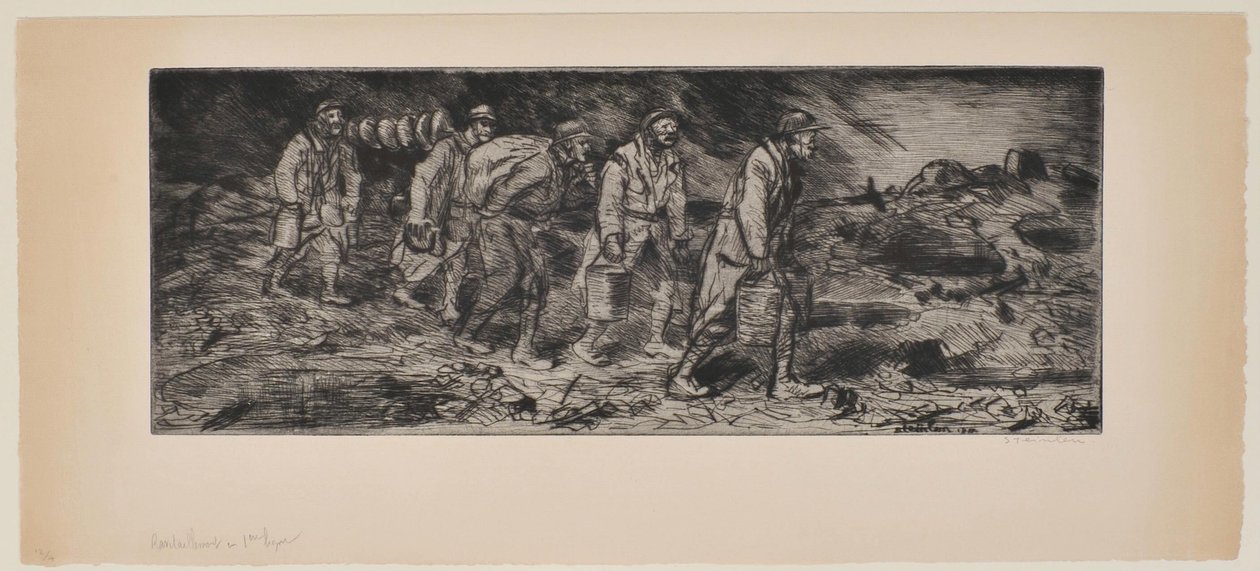 Zaopatrzenie na pierwszej linii autorstwa Théophile Alexandre Steinlen