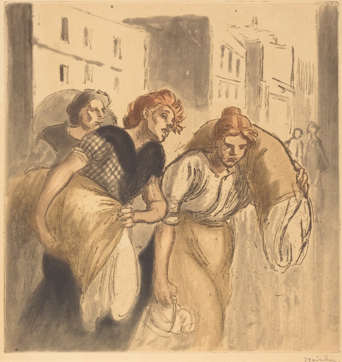 Powrót z pralni autorstwa Théophile Alexandre Steinlen