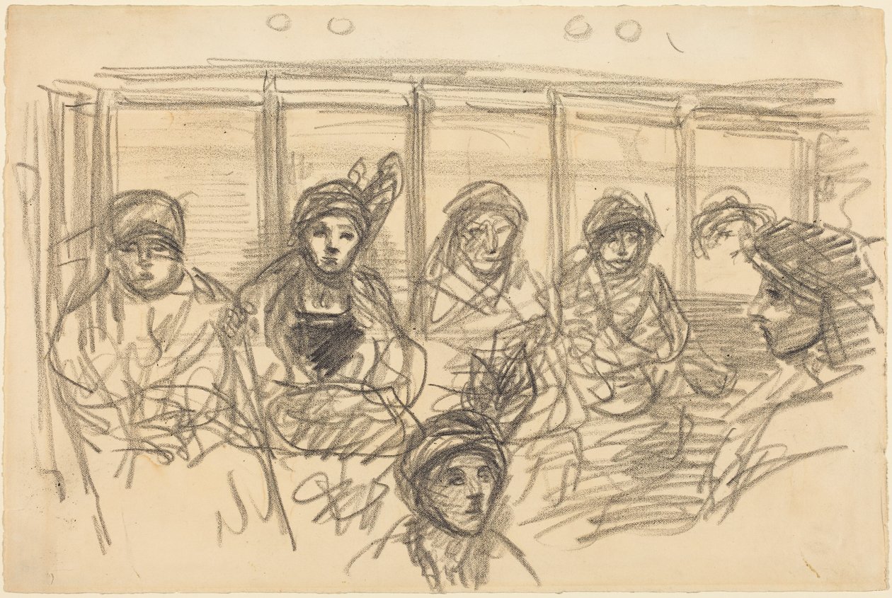 Pasażerowie w metrze autorstwa Théophile Alexandre Steinlen