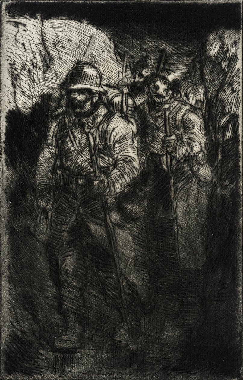 Idący żołnierze autorstwa Théophile Alexandre Steinlen