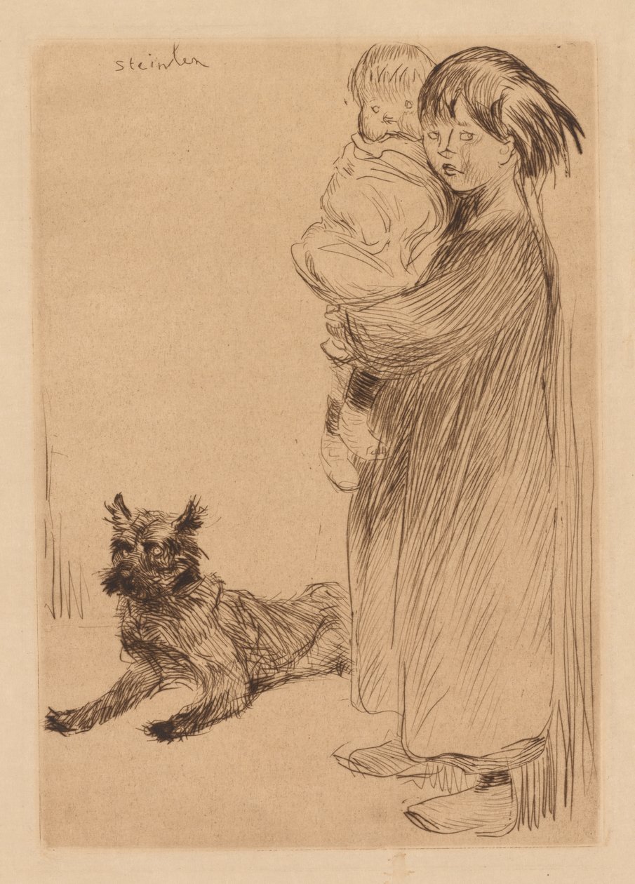 Starsza siostra (La Grande Soeur) autorstwa Théophile Alexandre Steinlen