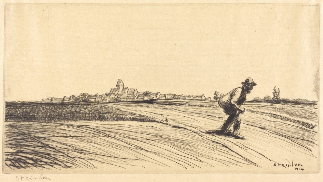 Włóczęga z tobołkiem (Le chemineau à la besace) autorstwa Théophile Alexandre Steinlen