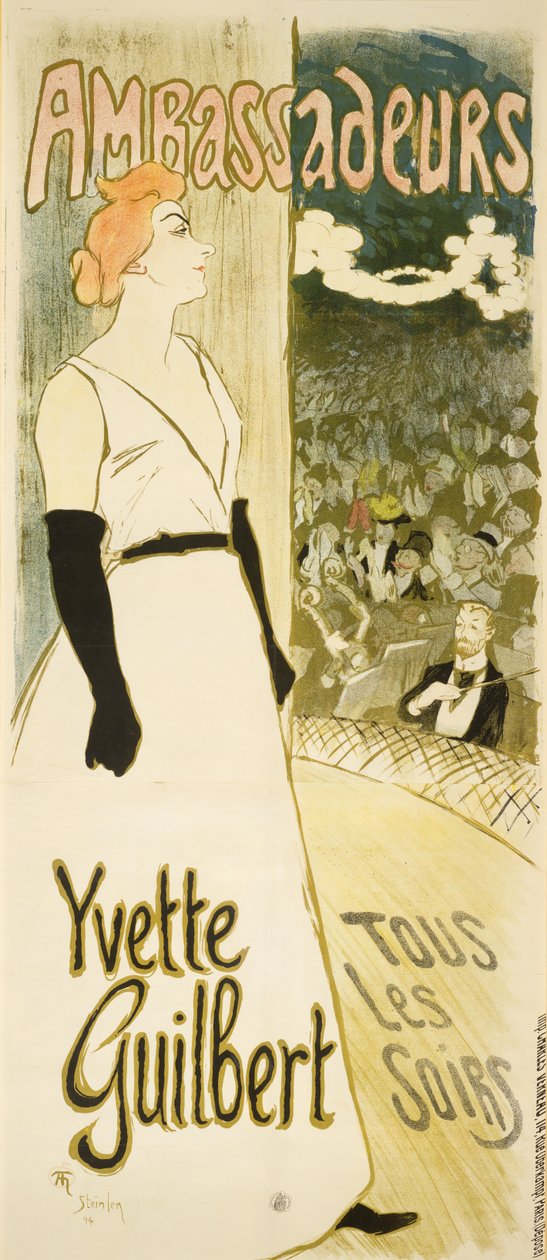 Yvette Guilbert autorstwa Théophile Alexandre Steinlen
