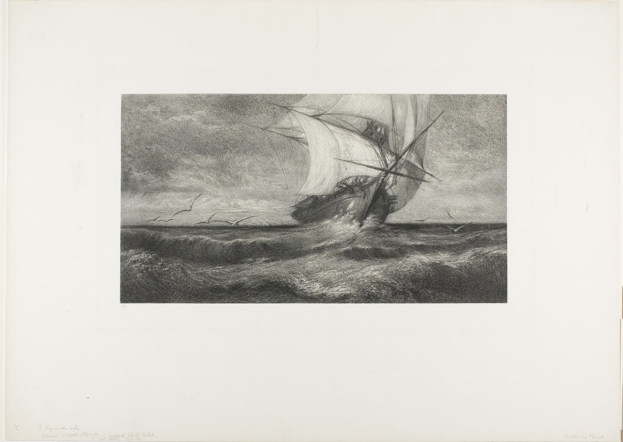 Statek widmo autorstwa Theophile Narcisse Chauvel