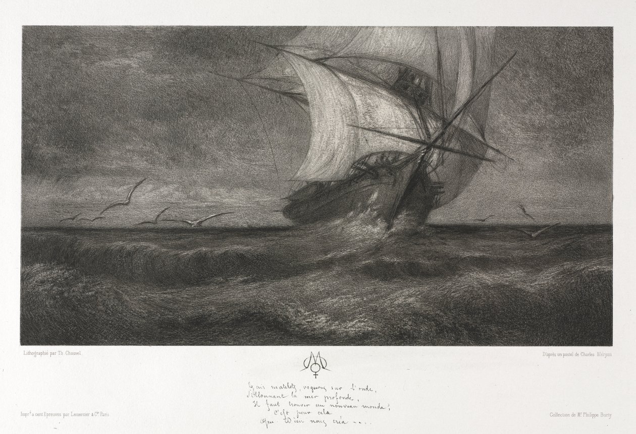 Statek widmo, czyli na falach autorstwa Theophile Narcisse Chauvel