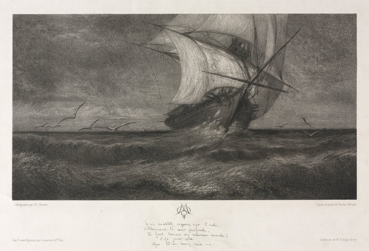 Statek widmo, czyli na falach autorstwa Theophile Narcisse Chauvel