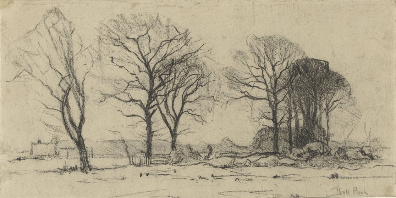 Krajobraz z drzewami autorstwa Theophile de Bock