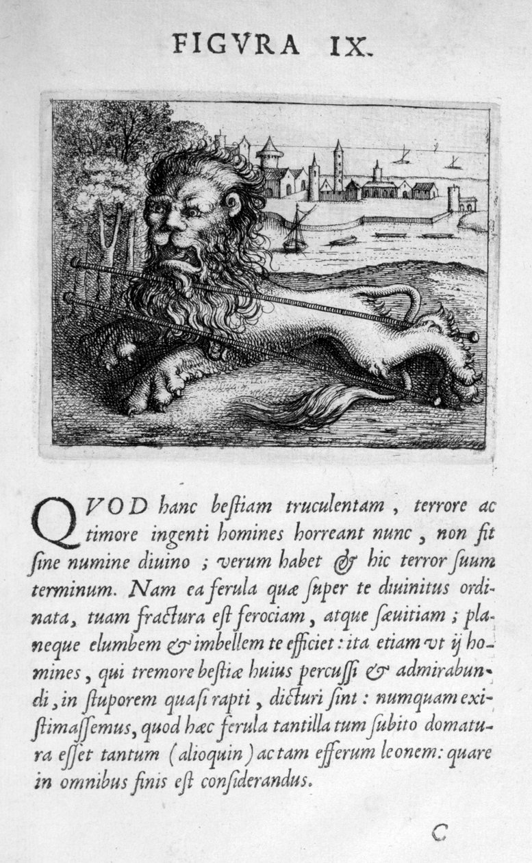 Przepowiednia figura IX z Prognosticatio Eximii Doctoris Paracelsi, 1536 autorstwa Theophrastus Bombastus von Hohenheim Paracelsus